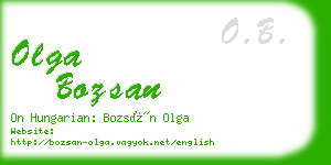 olga bozsan business card